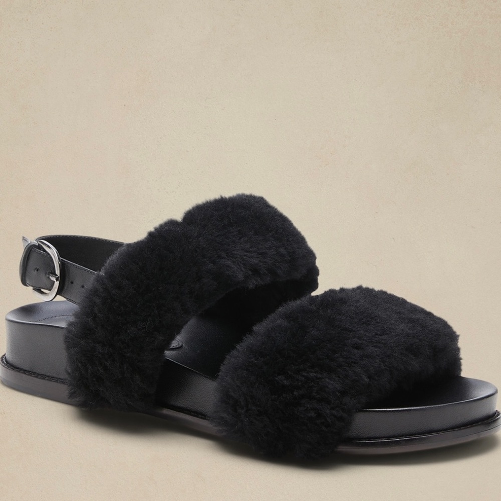 BNIB Alexandre Birman shearling sandals